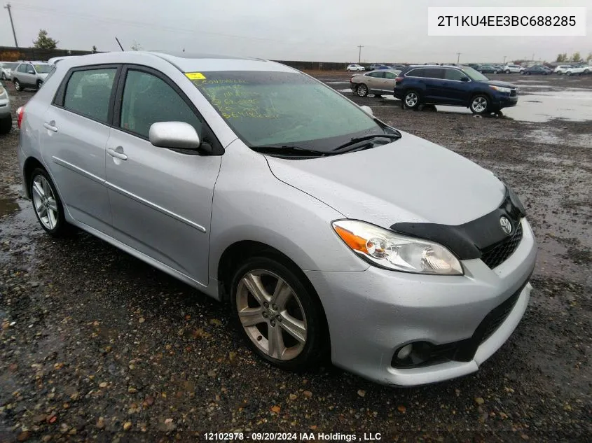 2011 Toyota Matrix Wagon VIN: 2T1KU4EE3BC688285 Lot: 12102978