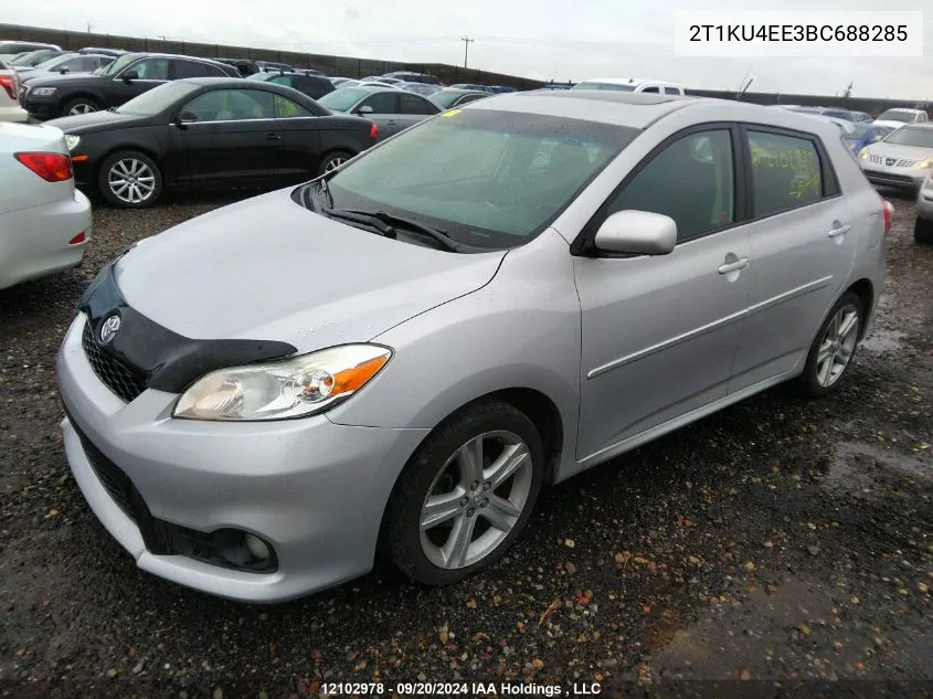 2011 Toyota Matrix Wagon VIN: 2T1KU4EE3BC688285 Lot: 12102978