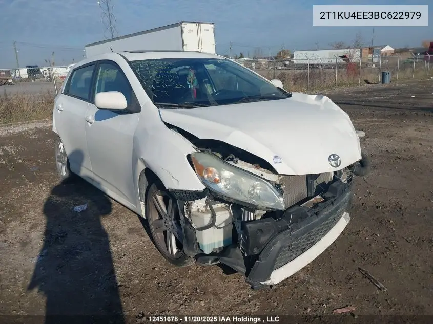 2T1KU4EE3BC622979 2011 Toyota Corolla Matrix