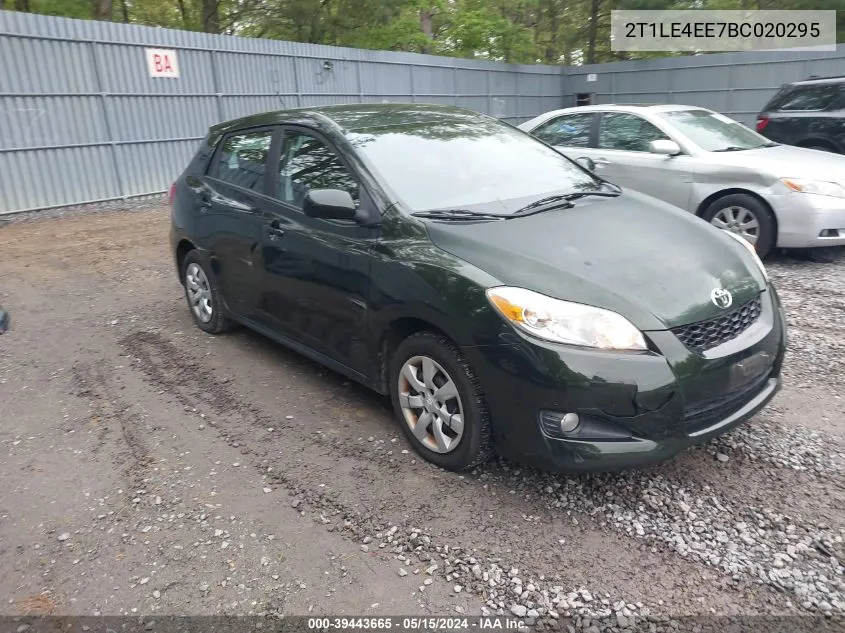 2011 Toyota Matrix S VIN: 2T1LE4EE7BC020295 Lot: 39443665