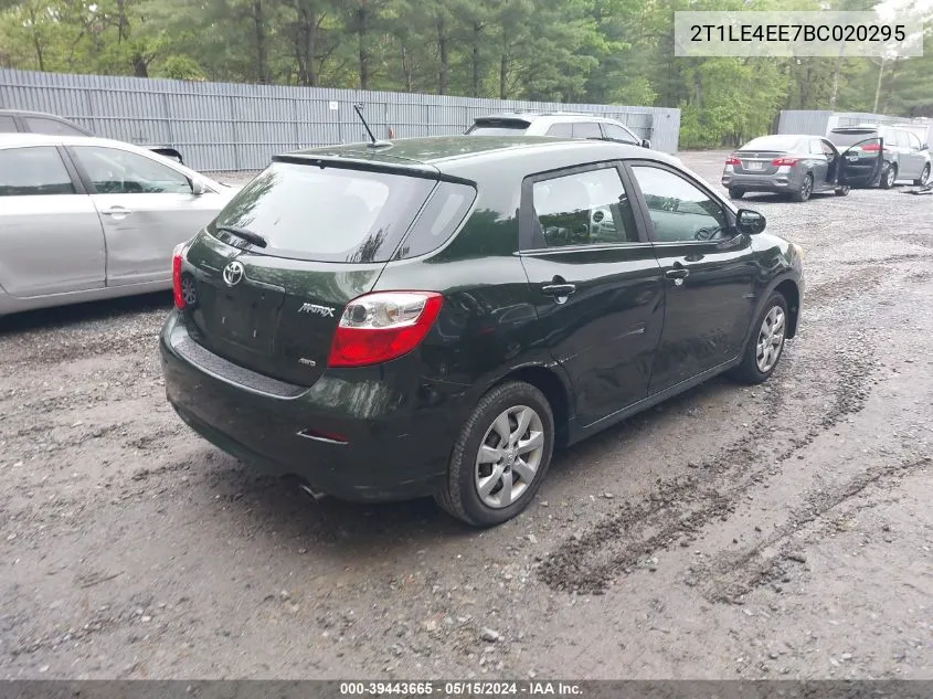 2T1LE4EE7BC020295 2011 Toyota Matrix S