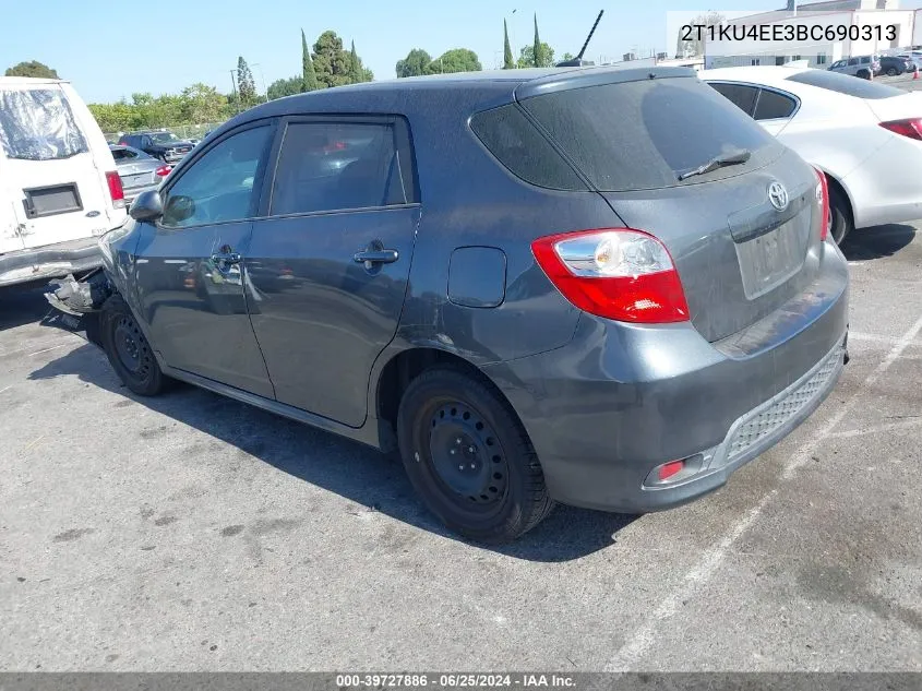 2011 Toyota Matrix VIN: 2T1KU4EE3BC690313 Lot: 39727886