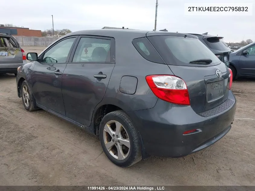 2012 Toyota Matrix Wagon VIN: 2T1KU4EE2CC795832 Lot: 11991426