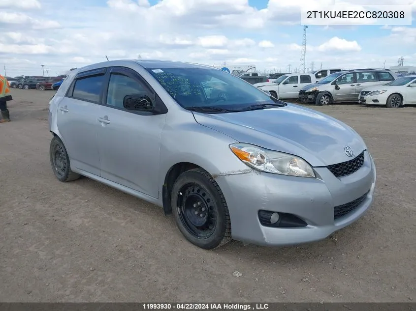 2012 Toyota Matrix VIN: 2T1KU4EE2CC820308 Lot: 11993930