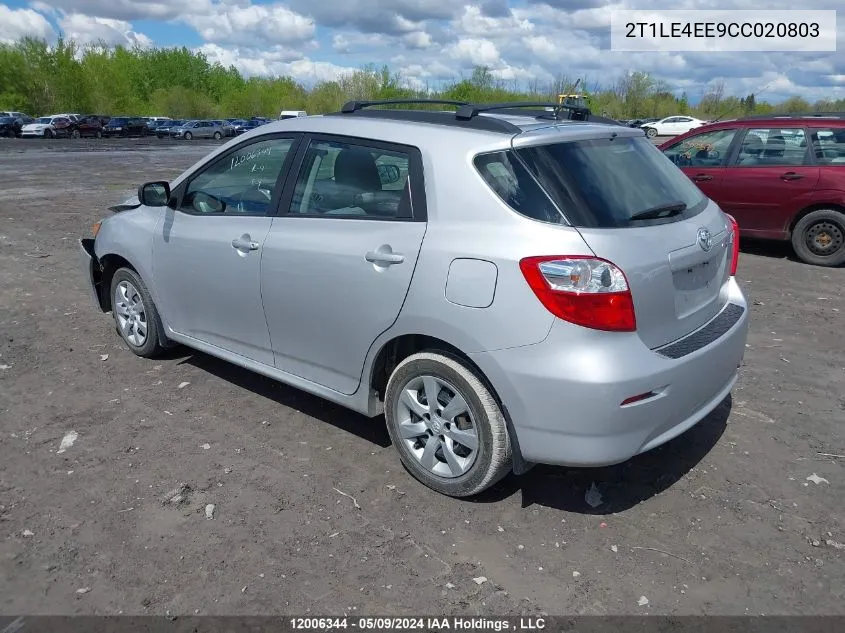 2T1LE4EE9CC020803 2012 Toyota Corolla Matrix S