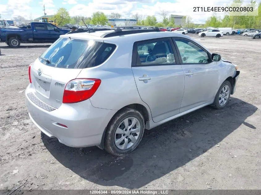 2T1LE4EE9CC020803 2012 Toyota Corolla Matrix S