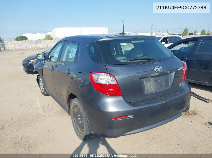 2012 Toyota Matrix Wagon VIN: 2T1KU4EE9CC772788 Lot: 12010511