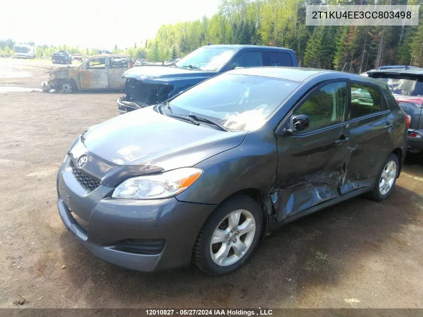 2012 Toyota Matrix VIN: 2T1KU4EE3CC803498 Lot: 12010827