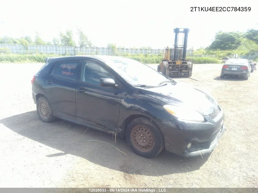 2T1KU4EE2CC784359 2012 Toyota Matrix