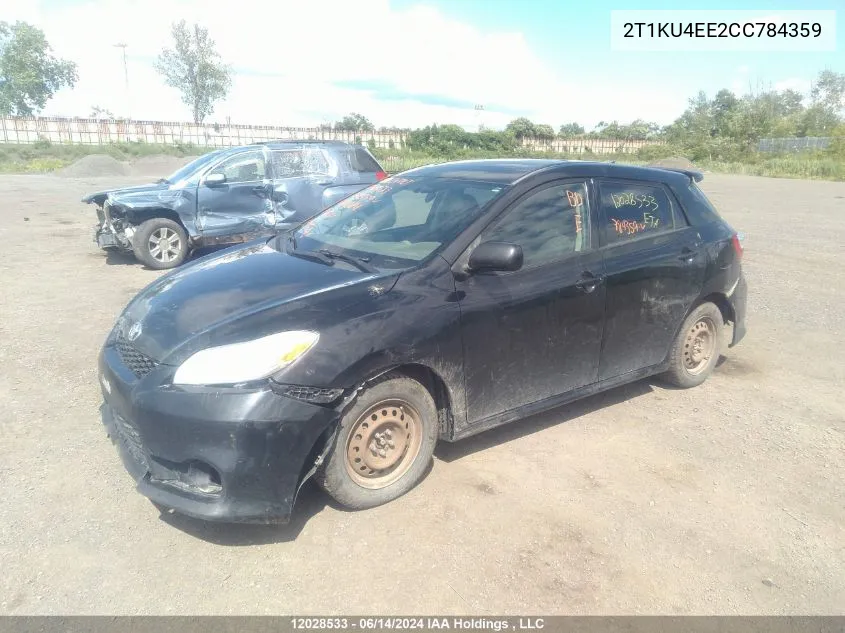 2012 Toyota Matrix VIN: 2T1KU4EE2CC784359 Lot: 12028533