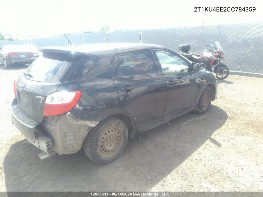 2T1KU4EE2CC784359 2012 Toyota Matrix