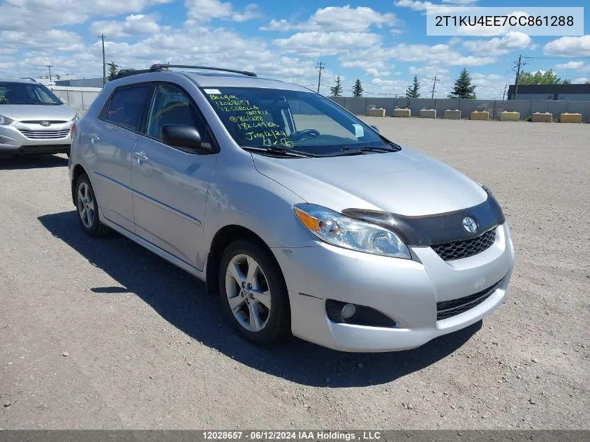 2012 Toyota Corolla Matrix VIN: 2T1KU4EE7CC861288 Lot: 12028657