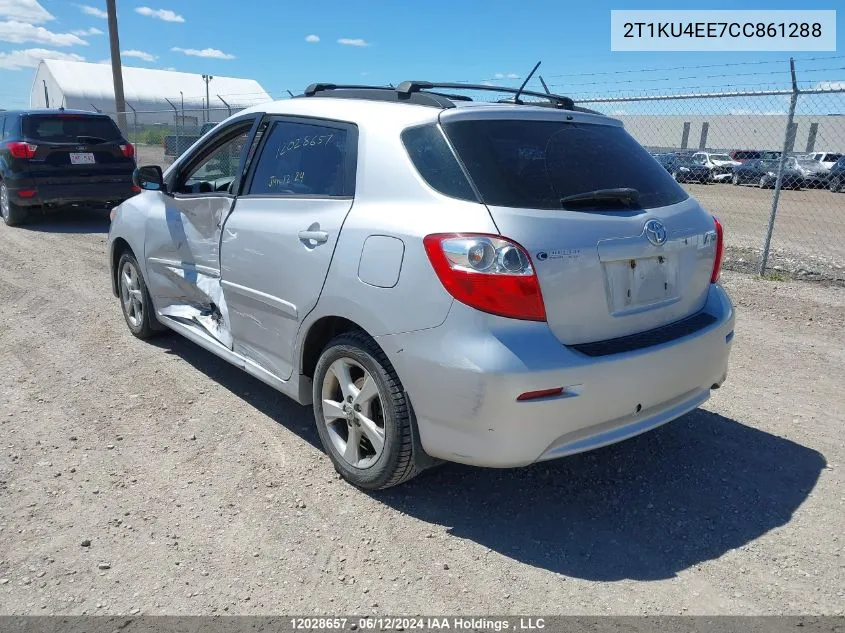 2012 Toyota Corolla Matrix VIN: 2T1KU4EE7CC861288 Lot: 12028657