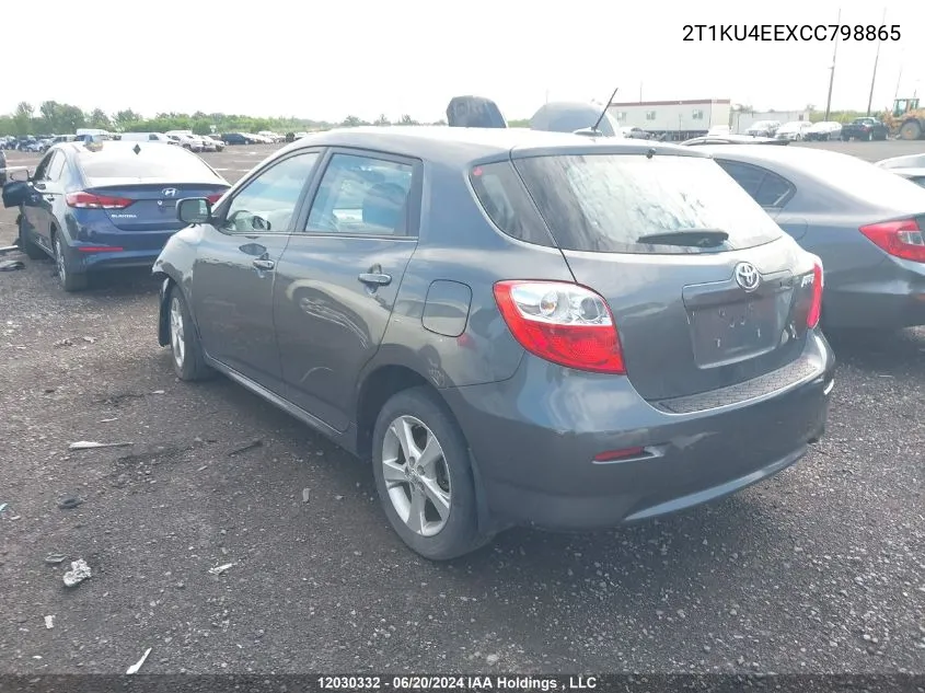 2012 Toyota Matrix Wagon VIN: 2T1KU4EEXCC798865 Lot: 12030332