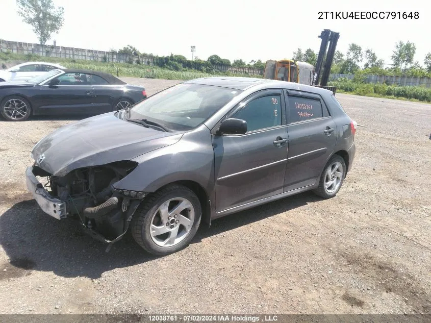 2T1KU4EE0CC791648 2012 Toyota Matrix