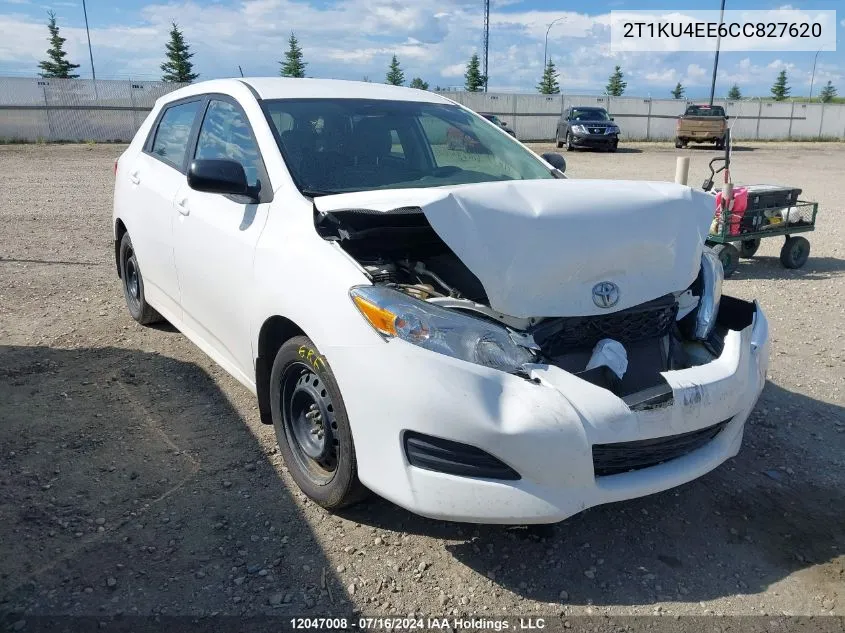 2012 Toyota Matrix Wagon VIN: 2T1KU4EE6CC827620 Lot: 12047008