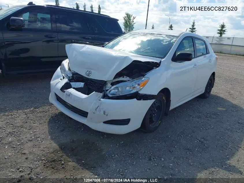 2012 Toyota Matrix Wagon VIN: 2T1KU4EE6CC827620 Lot: 12047008