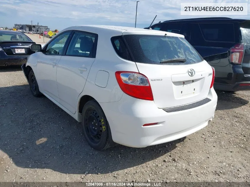 2012 Toyota Matrix Wagon VIN: 2T1KU4EE6CC827620 Lot: 12047008