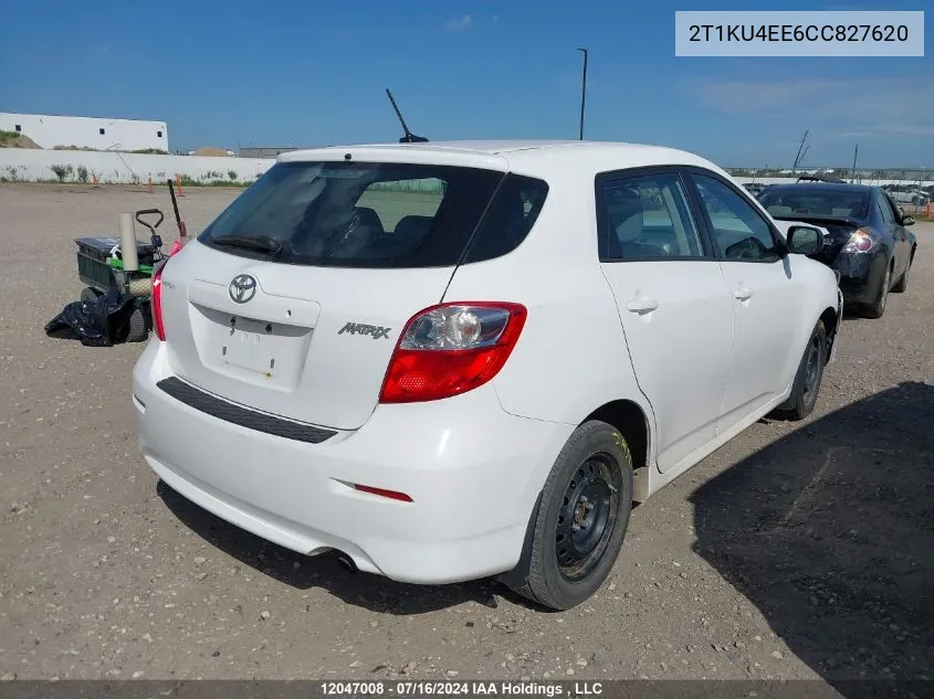 2012 Toyota Matrix Wagon VIN: 2T1KU4EE6CC827620 Lot: 12047008