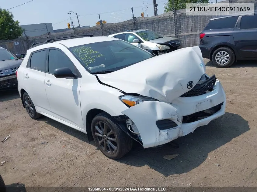 2012 Toyota Matrix Wagon VIN: 2T1KU4EE4CC911659 Lot: 12060554