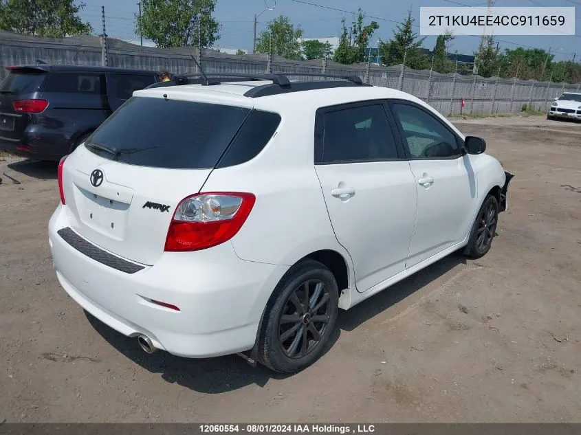 2012 Toyota Matrix Wagon VIN: 2T1KU4EE4CC911659 Lot: 12060554