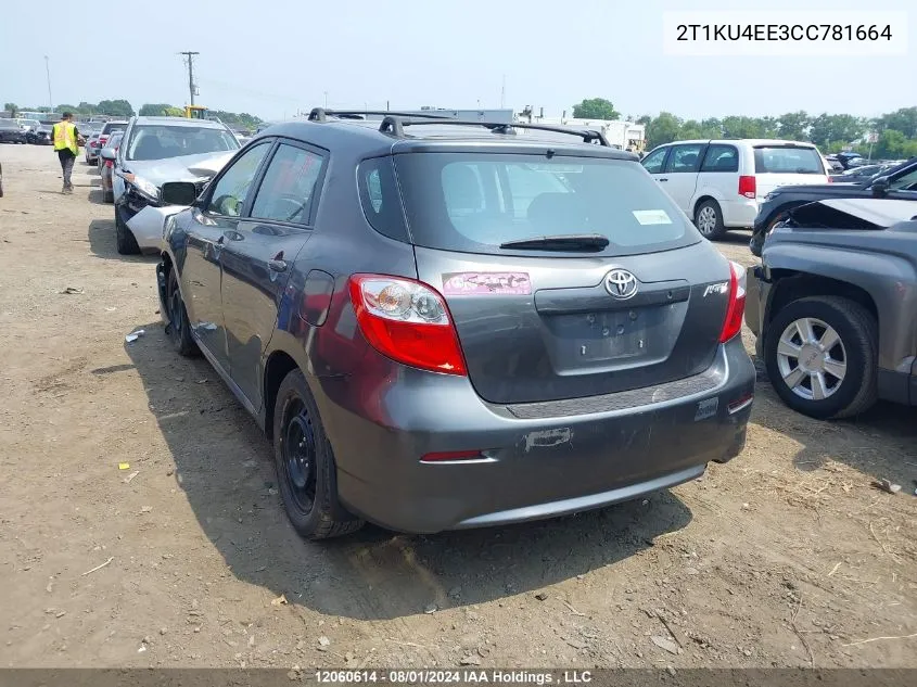 2T1KU4EE3CC781664 2012 Toyota Corolla Matrix