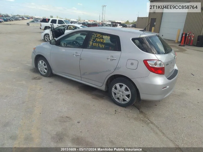 2012 Toyota Matrix VIN: 2T1KU4EE9CC858764 Lot: 20151609