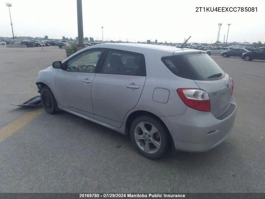 2012 Toyota Matrix VIN: 2T1KU4EEXCC785081 Lot: 20169780