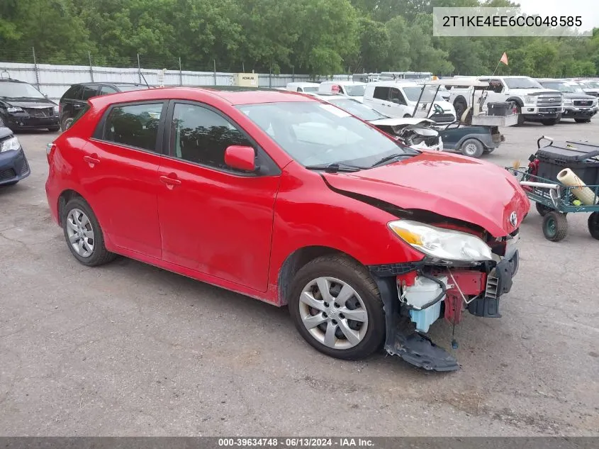 2T1KE4EE6CC048585 2012 Toyota Matrix S