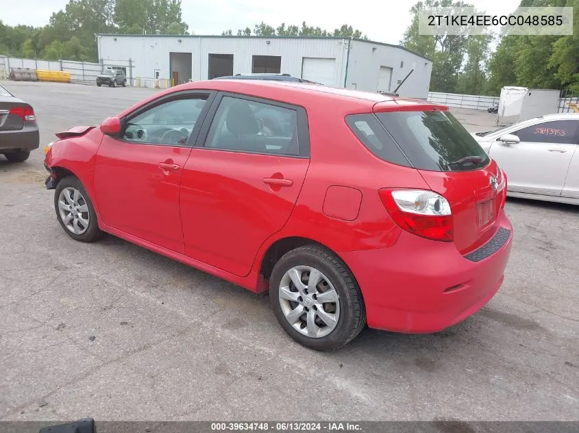 2T1KE4EE6CC048585 2012 Toyota Matrix S