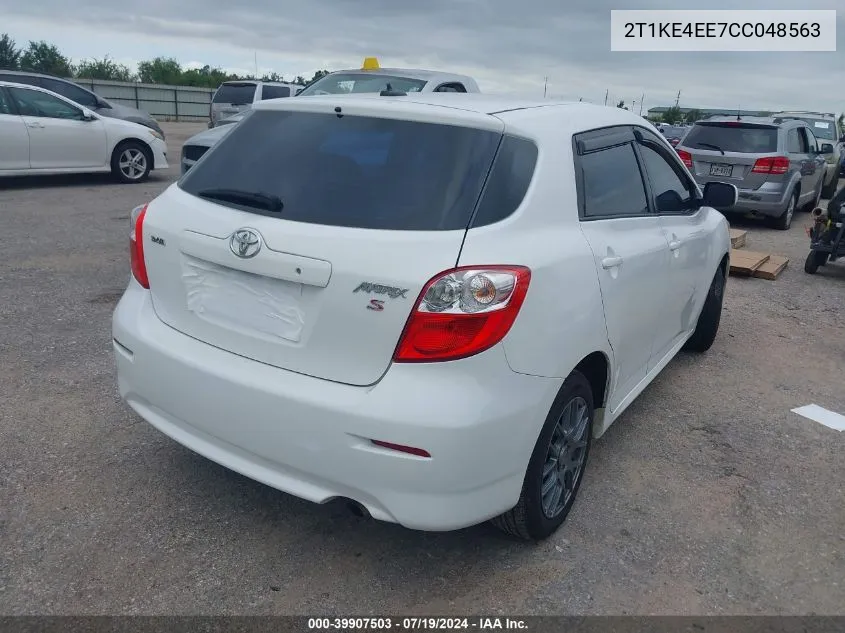 2012 Toyota Matrix S VIN: 2T1KE4EE7CC048563 Lot: 39907503