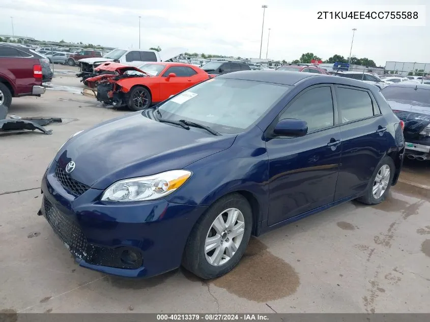 2012 Toyota Matrix L VIN: 2T1KU4EE4CC755588 Lot: 40213379