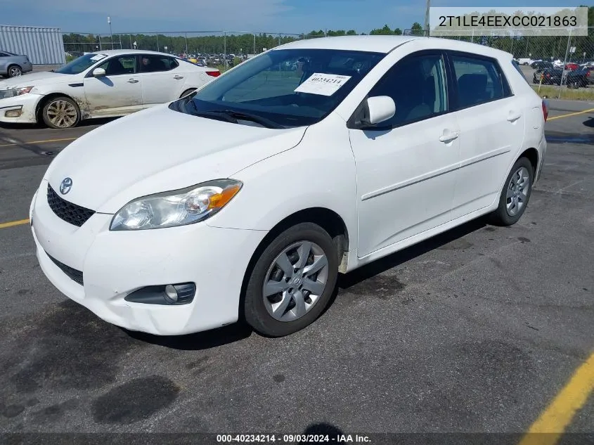 2T1LE4EEXCC021863 2012 Toyota Matrix S