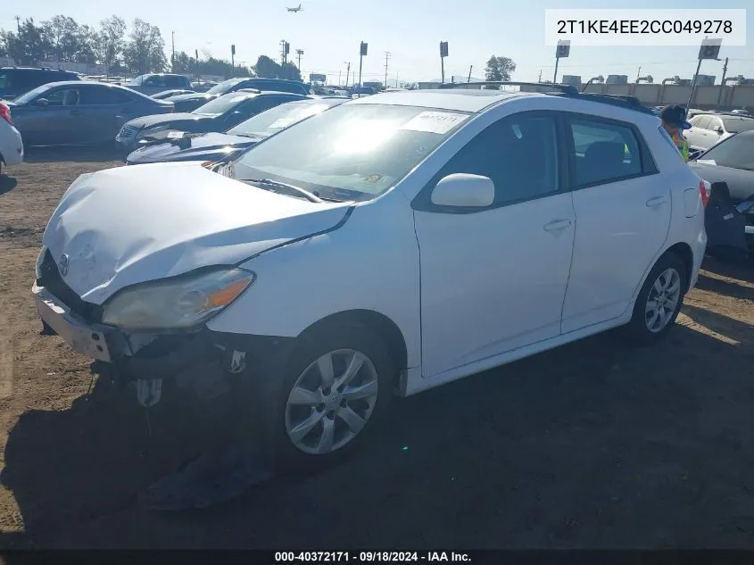 2T1KE4EE2CC049278 2012 Toyota Corolla Matrix S