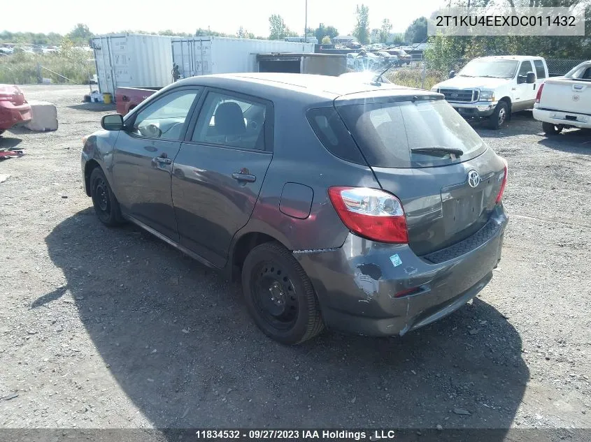 2013 Toyota Matrix VIN: 2T1KU4EEXDC011432 Lot: 11834532