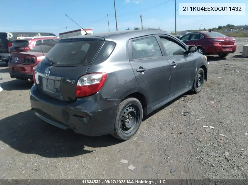 2013 Toyota Matrix VIN: 2T1KU4EEXDC011432 Lot: 11834532