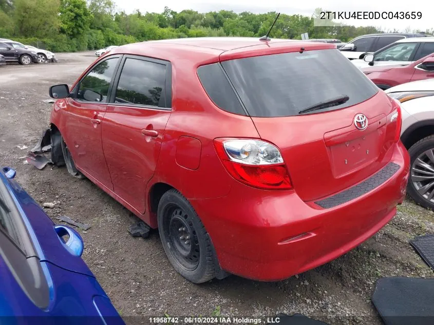 2013 Toyota Matrix VIN: 2T1KU4EE0DC043659 Lot: 11958742