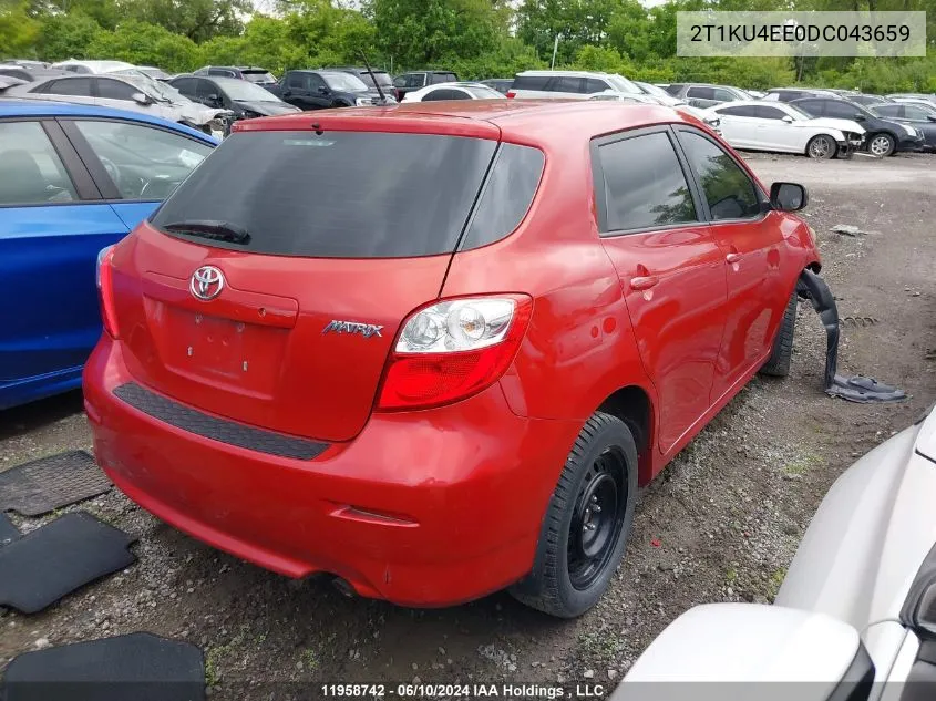 2013 Toyota Matrix VIN: 2T1KU4EE0DC043659 Lot: 11958742