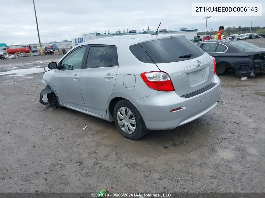 2013 Toyota Matrix VIN: 2T1KU4EE0DC006143 Lot: 12001670