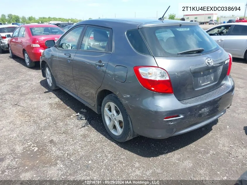 2T1KU4EEXDC038694 2013 Toyota Corolla Matrix