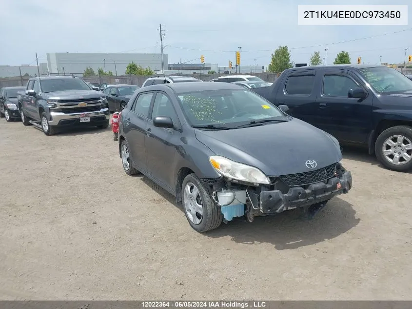 2013 Toyota Matrix Wagon VIN: 2T1KU4EE0DC973450 Lot: 12022364