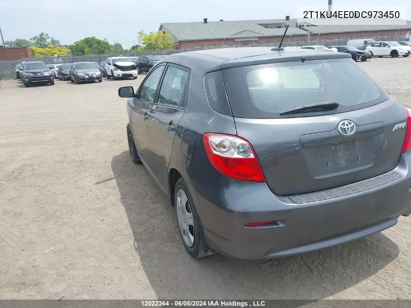 2013 Toyota Matrix Wagon VIN: 2T1KU4EE0DC973450 Lot: 12022364