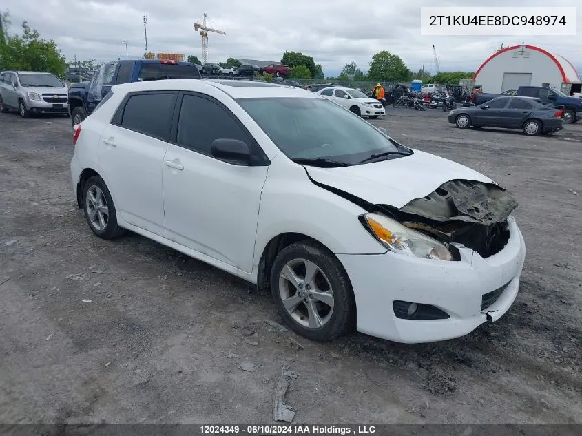 2013 Toyota Matrix Wagon VIN: 2T1KU4EE8DC948974 Lot: 12024349