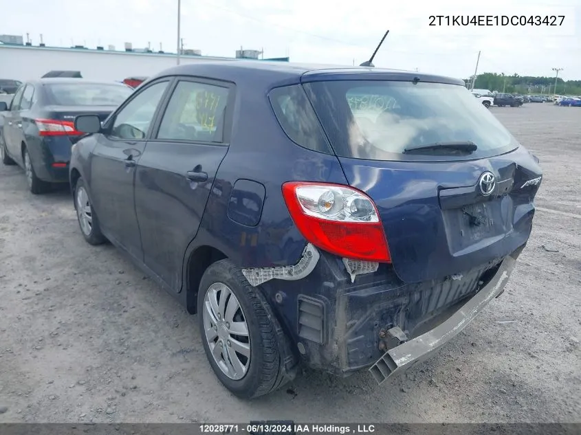 2013 Toyota Matrix VIN: 2T1KU4EE1DC043427 Lot: 12028771