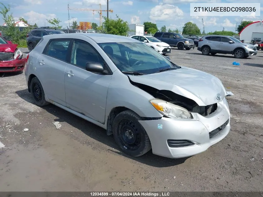 2T1KU4EE8DC098036 2013 Toyota Matrix