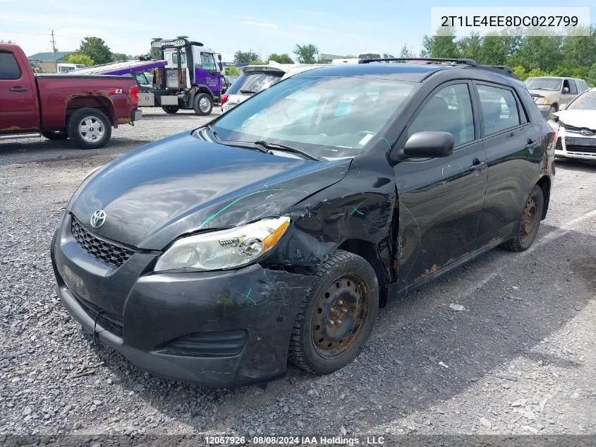 2013 Toyota Matrix VIN: 2T1LE4EE8DC022799 Lot: 12057926