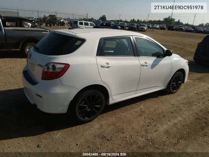 2013 Toyota Corolla Matrix VIN: 2T1KU4EE9DC951978 Lot: 30042480