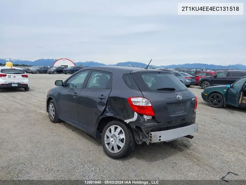 2014 Toyota Matrix S VIN: 2T1KU4EE4EC131518 Lot: 12001840