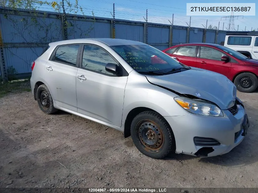 2014 Toyota Matrix Wagon VIN: 2T1KU4EE5EC136887 Lot: 12004967