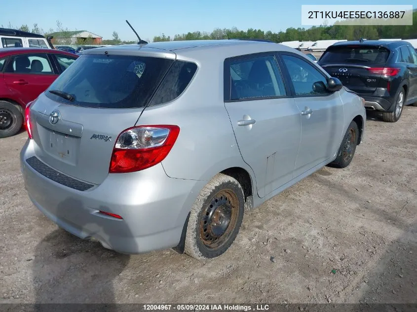 2014 Toyota Matrix Wagon VIN: 2T1KU4EE5EC136887 Lot: 12004967